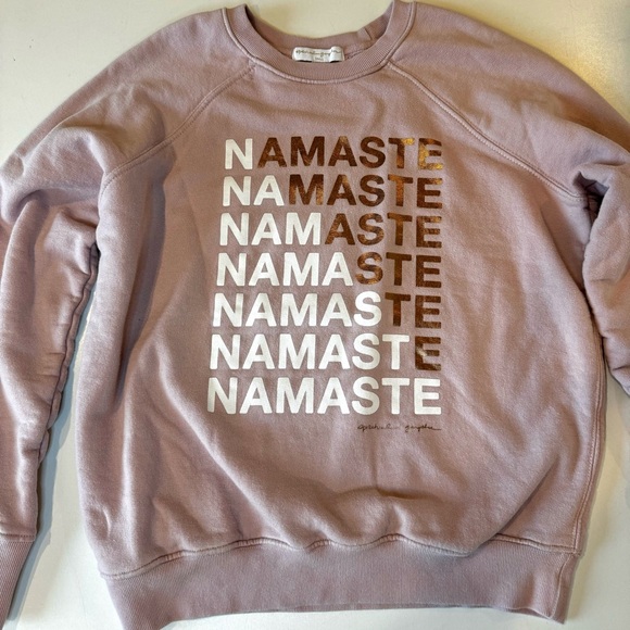 Spiritual Gangster Namaste Graphic Light Pink  Pullover Sweatshirt Sz Small - Picture 4 of 13